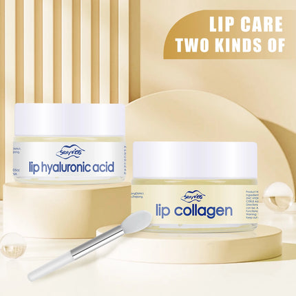 Hyaluronic acid collagen Sleep lip mask 20g deep hydration lasting moisturizing exfoliation day and night can be given as a gift
