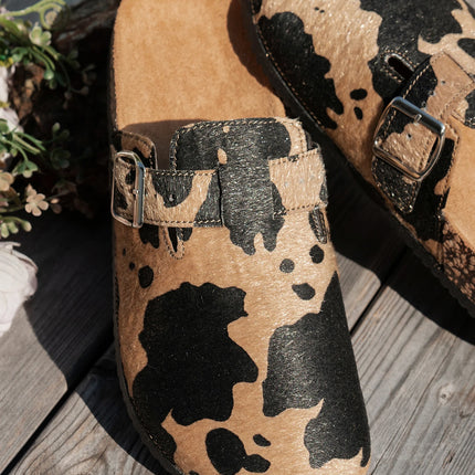 2025 New Women's Casual Autumn and Winter All-Season Outdoor Activities Animal Print Leopard Print Cow Print New Mules Slip-On Slippers Outdoor Flat Beach Shoes Trendy Fashion Animal Print Cow Print Leopard Print Cork Sole Sa