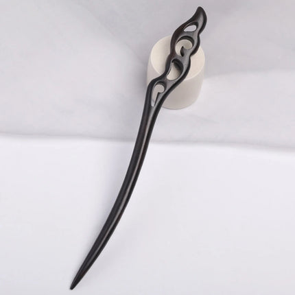 Ebony Wood Hairpins Handmade Purple Sandalwood Hair Stick for Women Fine Pattern Vintage Chinese Hair Pin Accessories
