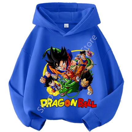 2026 Dragon Ball Chibi Characters Kids Hoodie 100-160 Size 3-12 Years Boys Casual Sporty Children's Sweatshirt