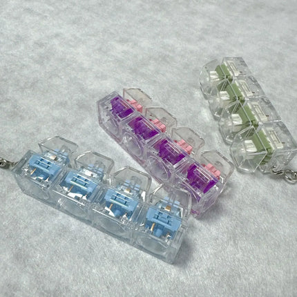 #LED Keyboard Keychain Fidget Toys Crystal Clicker Sensory Toy for Stress Relief Keyboard Keychain Fidget Gadget for Adults Kids