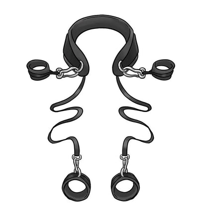ZYOM Erotic Bondage Sex Toys BDSM Set for Adult Sexy Shop Women Handcuffs Ankle Cuff Restraints Fetish Sex Toy for Couples Game
