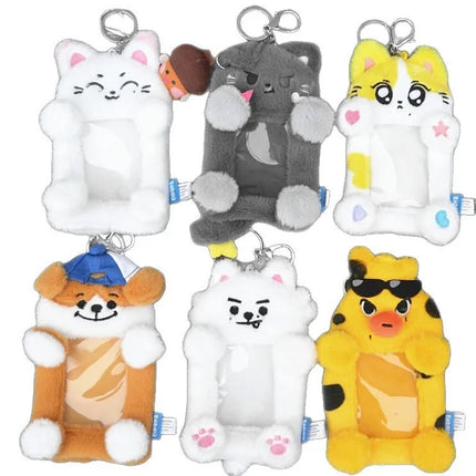 New 10cm JUNGWON Plush Pendant Kawaii JAKE HEESEUNG Jay Cos Animal Mini Stuffed Doll Keychain Toy For Fans Gifts