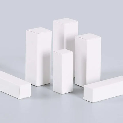 50pcs/lot 3x3 5x5 6x6 8x8 9x9 10x10cm Hight 4 ~ 13cm Card Paper Box Square Lipstick Perfume Essential Oil Bottle Storage Boxes
