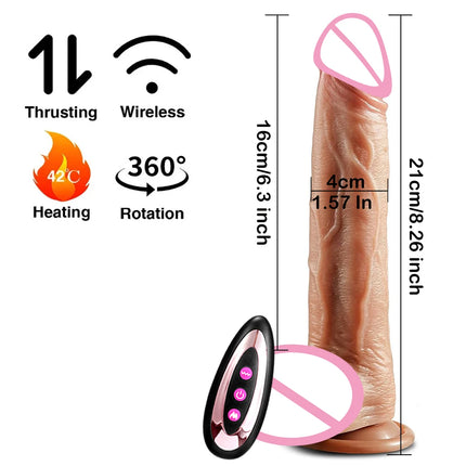 Long Dildo Vibrators for Women Heating Telescopic Machine Sex Toys Super Big Dick Large Realistic Penis Huge Dildos Vibrator