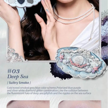 Little Angel Flower Knows Eyeshadow Palette Eye Glitter Make Up Palette Long Lasting 9 Color Eye Shadow For Girl And Women