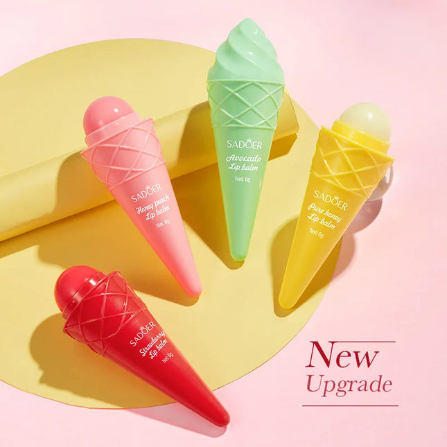 SADOER Avocado Moisturizing Lip Balm Honey Strawberry Anti-Chapped Lipstick Hydrating Repair Nourishing Lips Skin Care Products