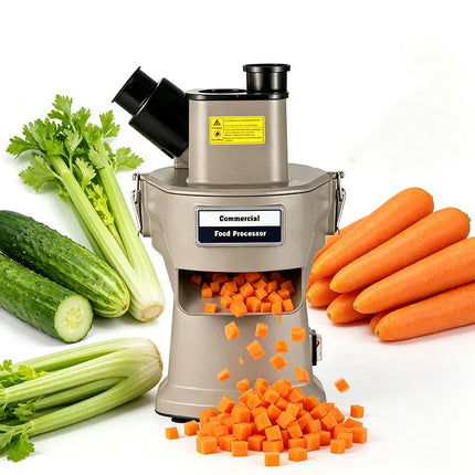 Commercial Vegetable Cutter Machine Electric Automatic Slicer Dicer for Carrot/Potato/Onion, 3-in-1 Multifunction Automatic slic