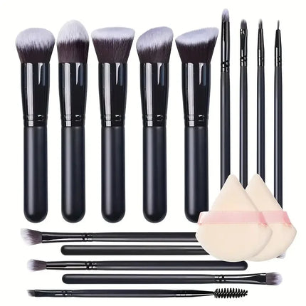 14PCS Makeup Brushes Set Professional Foundation Eye Shadow Concealers Blending Blush Brush Kabuki Soft Fluffy Women Beauty Tool