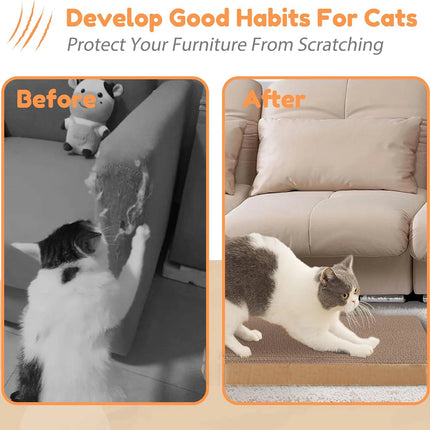 Durable Cardboard Cat Scratching Pad with Cat Bed Combo Non-Shedding All-Season Pet Bed Toy for Cats, Essential Pet Supplies