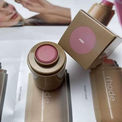 Makeup Cheek Blush Cream Blusher Stick Lip Gloss Phone Case For iPhone 16 17 Ribbon SALTY TAN Raspberry Espresso Lipstick INS