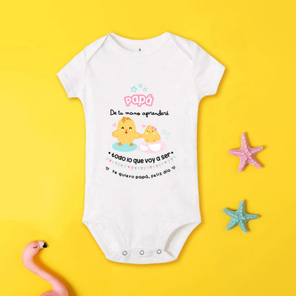 I Love You Dad Print Infant Romper Baby Boy Girl Short Sleeve Bodysuit Top Newborn Summer Clothes Father‘s Day Baby Clothing