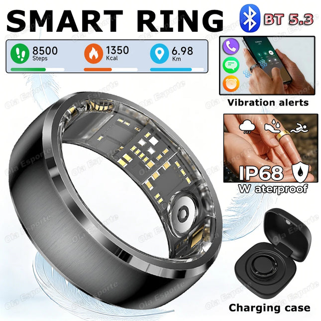 2026 New Smart Ring Information Vibration Reminder Heart Rate Sleep Monitoring For Men Women Football Style SmartRing Waterproof