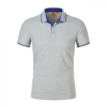 Ice Silk Short Sleeve T-Shirt Summer Work Uniform Logo Printed  Team Culture Polo Shirt  Fashion for Men and Women