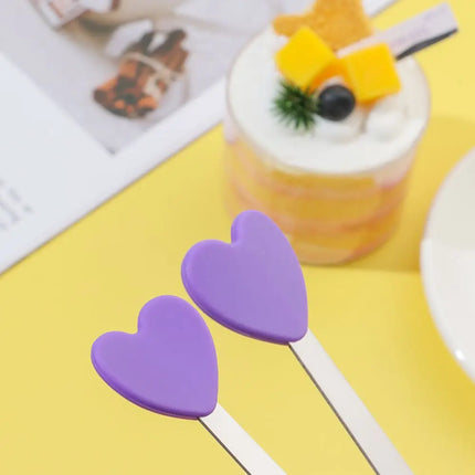 1pc Creative Silicone Stainless Steel Mini Snack Food Tongs Non-slip Handles BBQ Bread Ice Cube Clip Kitchen Accessories