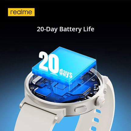 Smart Watch White/Grey realme Watch S5 1.43" AMOLED Display Bluetooth 5.4 Up to 20-day Battery Life