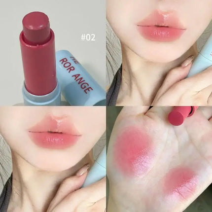 1Pc HERORANGE Blush Lipstick Multi Purpose Stick Hydrating Highlighting Brightening Korean Style Makeup Cosmetic
