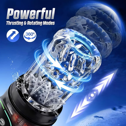 Automatic Male Masturbator Cup with Upgrade 12 S Vacuum Pump & 7 Sucking Rotating Licking Thusting Modes Pocket Pussy Stroker Blowjob Sex Toys For  MenAdult Toys Mens Sex Toys Pocket Pussy Pumps & Enlargers