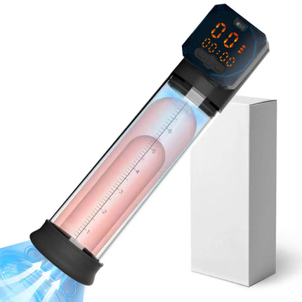 Rechargeable Adult Toy Men Electric Penis Pump Automatic Vacuum Suction Amplifier With 5 Suction 6 Training Mode Digital Display