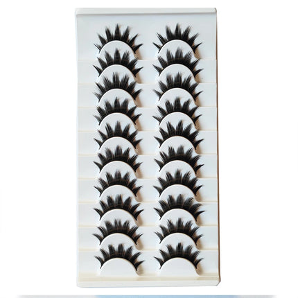 10 Pairs Makeup False Eyelashes 3D Thick Dramatic Looking Faux Mink Eye Lashes Long Handmade Eyelash Cosmetics Tools