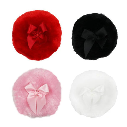 Professional Plush Bowknot round Makeup Sponge Soft Fluffy Loose Powder Puff Cute Foundation Cosmetic Beauty Tool