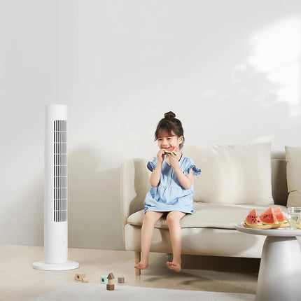 MIJIA Smart DC Frequency Conversion Tower Fan 2nd,150° Oscillating Standing Fans For Room,4 Speed,3 Mode,CN Version With Adapter