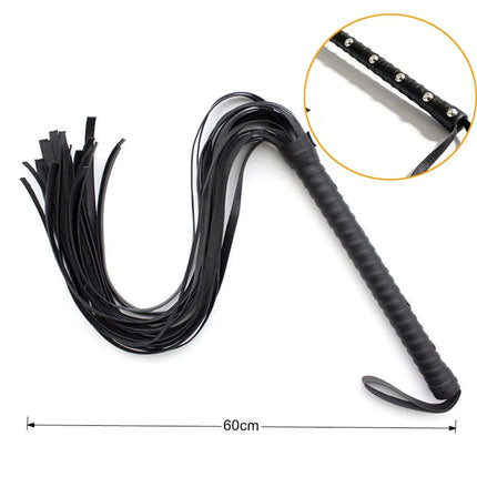 Pink 50cm long tails whips Delicate Leather Paddle spank For Couples Sex Toys Adult Games Spanking slave For Couples