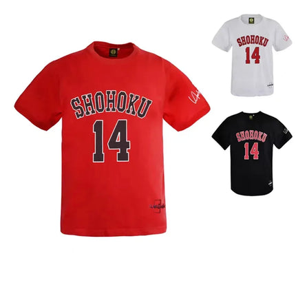 Cotton Shohoku Jersey Tshirt Sakuragi Mitsui Miyagi Basketball Shirt Anime Cosplay Uniform Tee for Men Women Fans