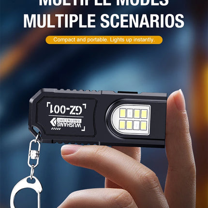 Portable Waist Hanging Keychain, Mini Flashlight, Multifunctional Emergency Charging, Anti Key Chain, Super Large, Bright, House