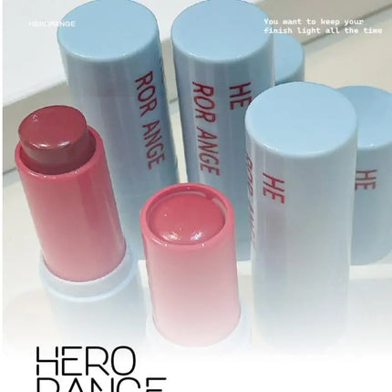 1Pc HERORANGE Blush Lipstick Multi Purpose Stick Hydrating Highlighting Brightening Korean Style Makeup Cosmetic