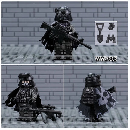 WM6147 WM6168 WM6169 Military Series SWAT Special Forces Building Block Commando Soldier City Police Cap Mini Action Figure Toys