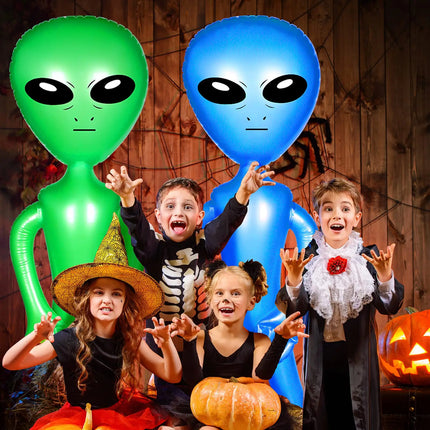 2Pcs Inflatable Alien Inflatable Toys For Halloween Thanksgiving Decoration Entertainment And Christmas Party Gifts