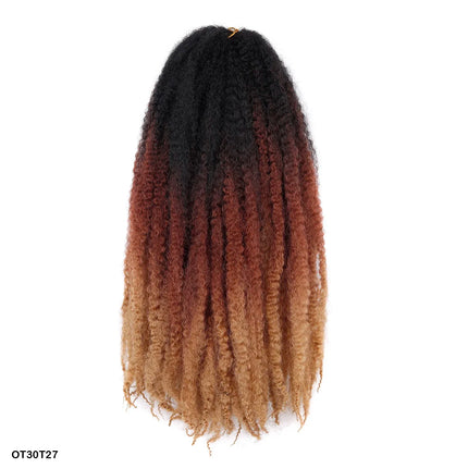 Crochet Hair Short Curly Fluffy Marley Twist Braiding Hair Synthetic Braids Hair Extensions Afro Black Hairstyle For Ladies