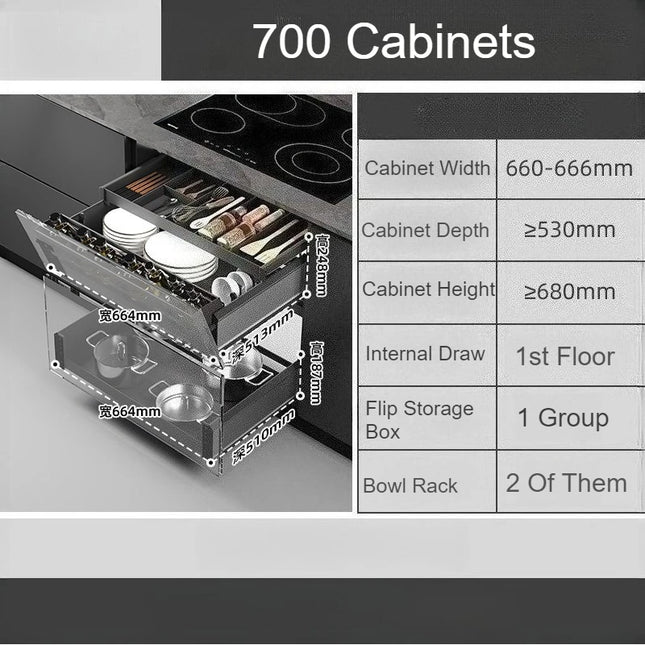 Pull Out Kitchen Cabinet Organizer Metal Large Capacity Kitchen Cupboard Organizer with Slide Rail Home Kitchens Accessories