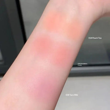 Gege bear 3.5g Matte Cream-Textured Cushion Blush With Puff, Powder-free, Smooth Application, Create Flawless Daily Makeup
