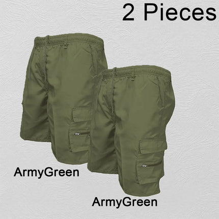 Fashion Men's Cargo Shorts Mens Casual Pants Casual Big Pocket Sports Slacks Cargo Panels Trousers Plus Size for Male