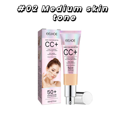 Barrier Support CC Cream SPF 50 Broad Spectrum Skin Brightening Makeup Primer Redness Control Base Long-lasting Face Makeup