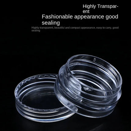 100pcs 2g/5g/10g  Cosmetic Jar Pots  Makeup Lip Balm Container Transparent Empty Plastic Sample Bottles Eyeshadow Cream