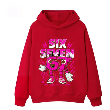 Fall/Winter Fashion Trend: 67-digit Print Design for Girls Boys Comfortable Warm Pullover Sweaters for Outdoor Activities
