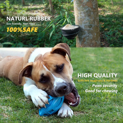 Squeaky Dog Toys for Aggressive Chewers: Rubber Puppy Chew Ball with Squeaker, Almost Indestructible and Durable Pet Toy