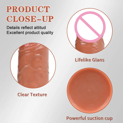 Realistic Silicone Dildo with Suction Cup G-Spot Anal Dildos Strapon Dick Butt Plug Masturbat Adult Sex Toys for Man Women 18+