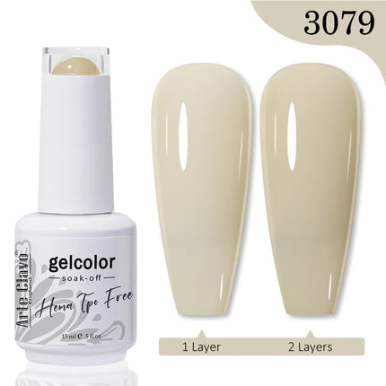 Arte Clavo Red Brown Gel Nail Polish 15ml Autumn Series Base Top Coat Soak Off UV Gel Semi Permanent Varnishes Design Nail Art