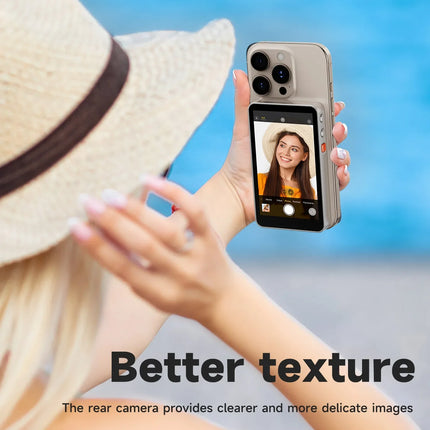 SHIYAN Phone Selfie Monitor Screen Magnetic Mount Using Phone Rear Camera for Selfie Vlog Live Stream TikTok iPhone & Android