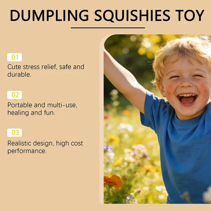 Dumpling Squishies Simulation Flash Dumpling Pressure Ball Slow Rebound Soft Pinch Decompression Home Office Decor Birthday Gift