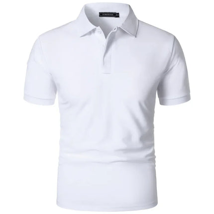 New Men's Short Sleeve T-Shirt Sports Tennis Polo Shirt Summer Oversized Breathable Shirts Button Moisture-Wicking Streetwear