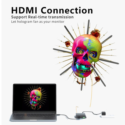 150cm HDMI Holographic Projector for Event Support, 3D LED Fan, Hologram Display, Real Time Live Streaming,