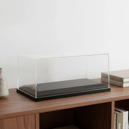 Transparent Display Cover with Base High Clarity Acrylic Model Display Case Stackable Showcase Box Dustproof