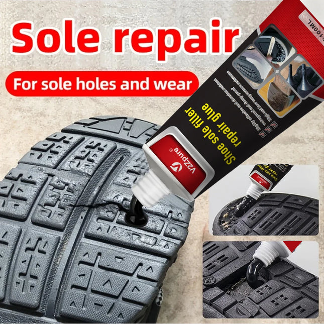 Shoe Repair Glue Kit White/Black Sole Waterproof Quick Drying Filling Repair Adhesive Wear-resistant Sealant Crack Repair Agent