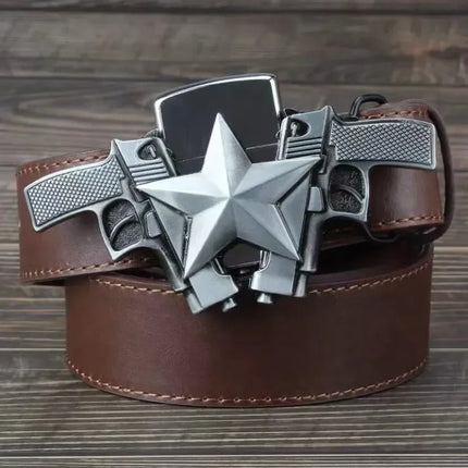 Creative Men's Belt Lighter Metal Belt Buckle Small Tool Cigarette Accessories Personalized Fashion Smoking Gift
