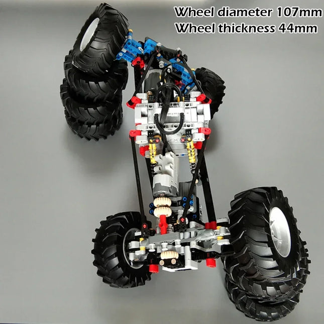 MOC 4WD RC Car Chassis Kit building block Drive Climbing Car Off-Road Suspension 8CH APP Remote Control 8882 Technical part